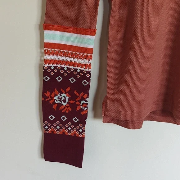 NWT! Free People Mikah Layering Thermal Cuff / Long Sleeve Top Autumn Size XS - Picture 5 of 12